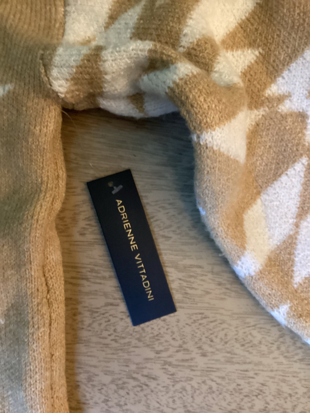 Adrienne Vittadini Geometric Cowl Neck Sweater size XL NWT - Picture 8 of 12